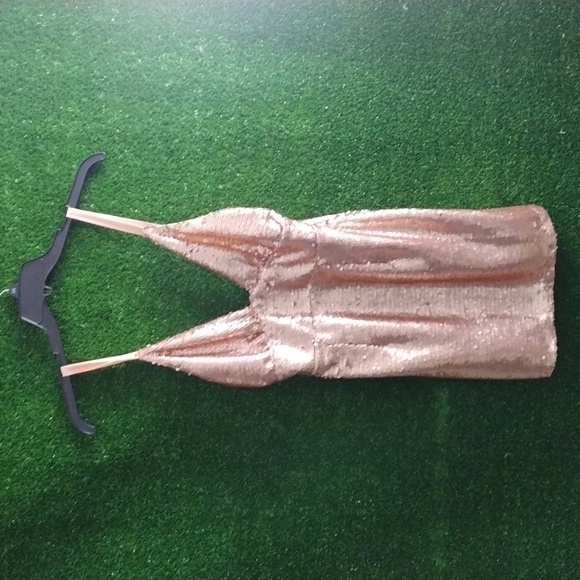 Revolve about us rose gold mini dress sequin - Picture 2 of 5
